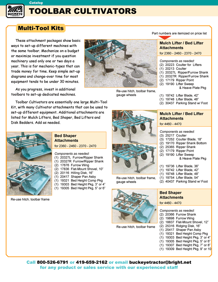 Buckeye Tractor Online Catalog Page 1116 Toolbar Cultivators